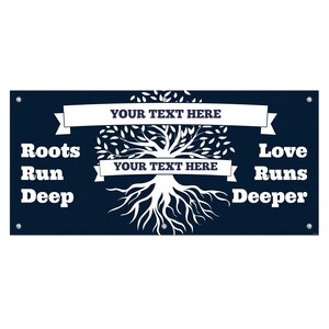 Personalized Family Reunion Banner, Roots Run Deep Love Runs Deeper Banner, Custom Reunion Banner, Family Reunion Personalized, Vinyl Banner