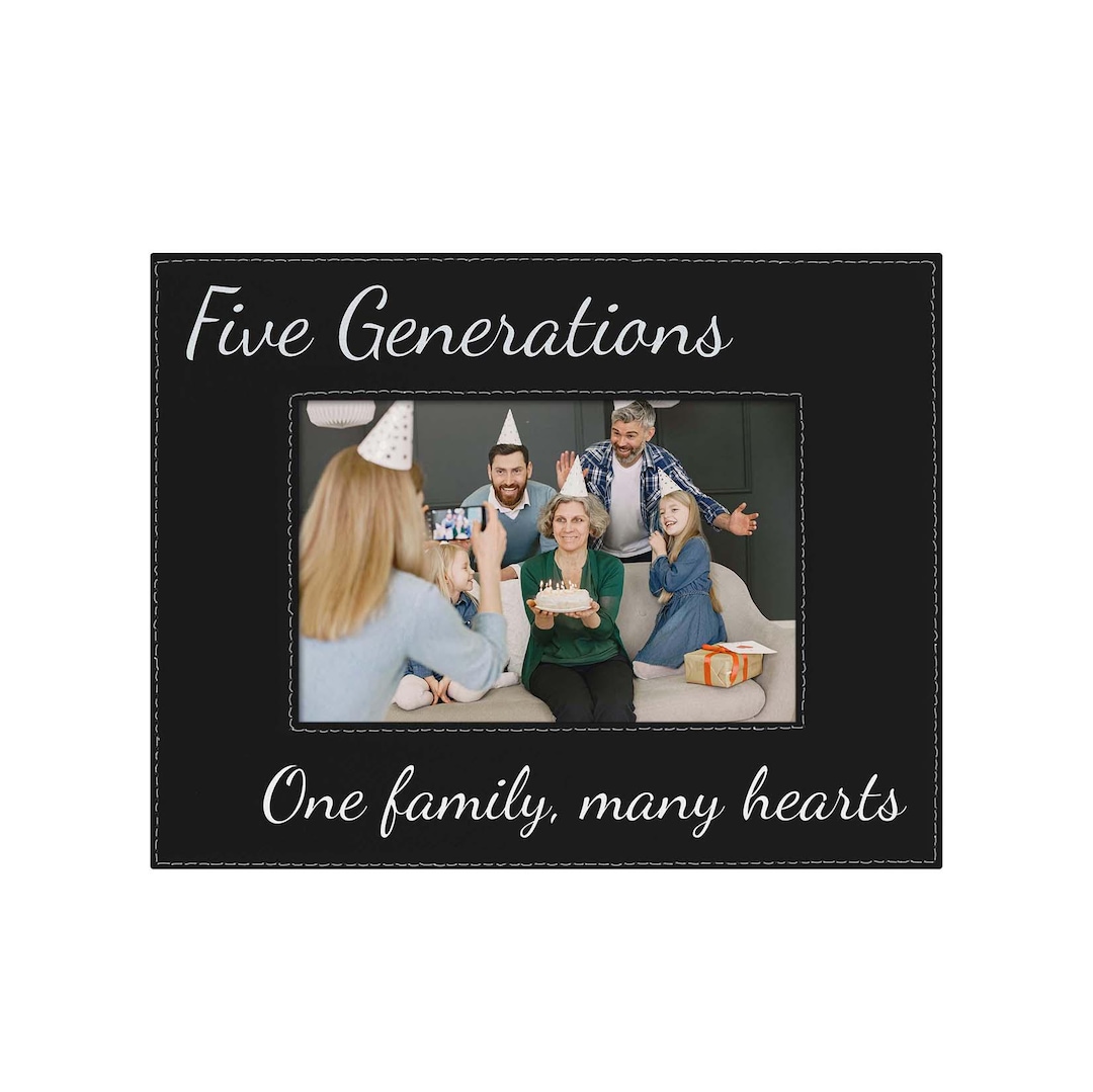 Family Photo Frame: Five Generations One Family Many Hearts, 4x6/8x10 ...