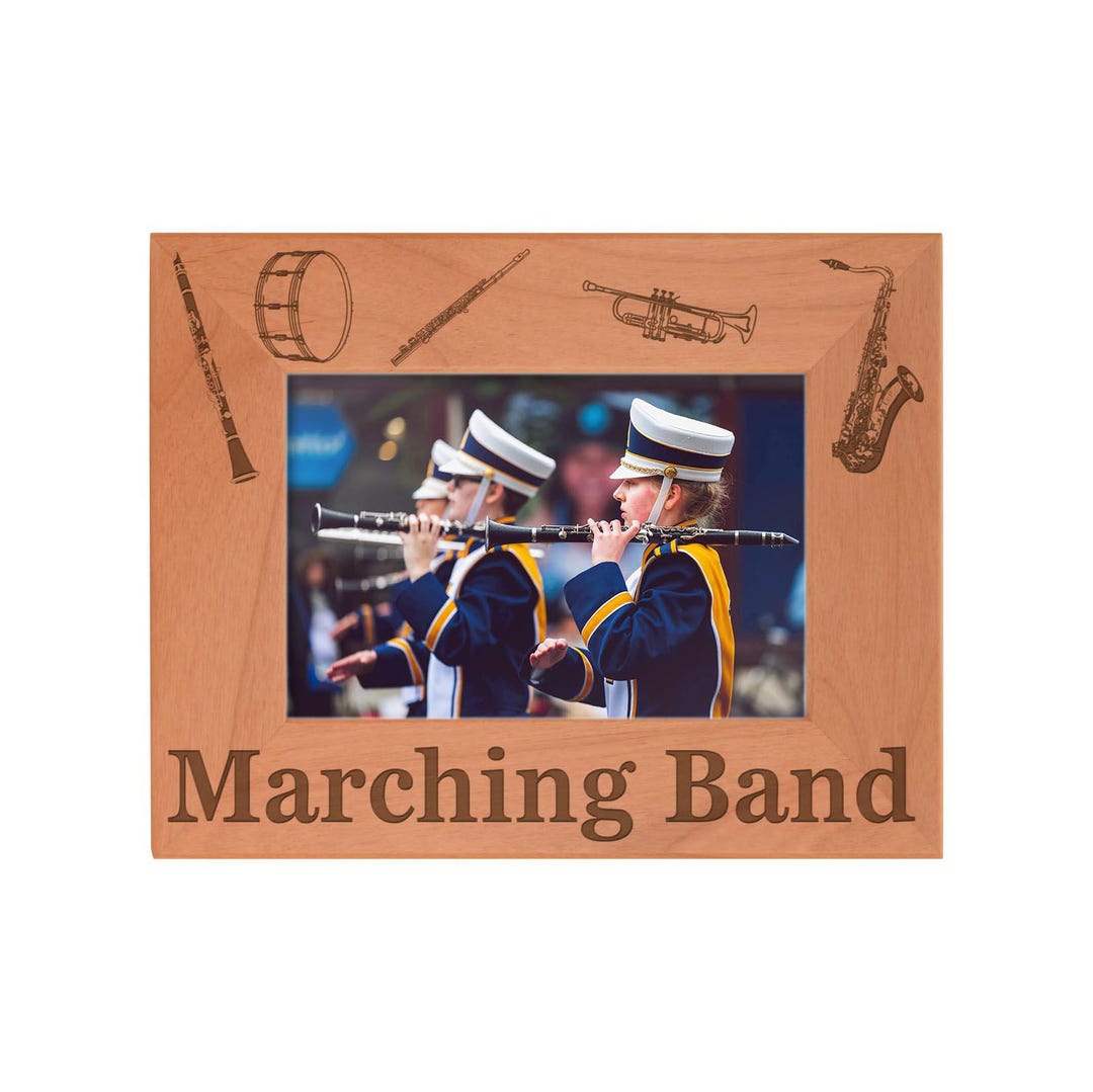 Band Frame Marching Band Photo Frame: Band Instruments, 4x6/5x7/8x10 Laser ...