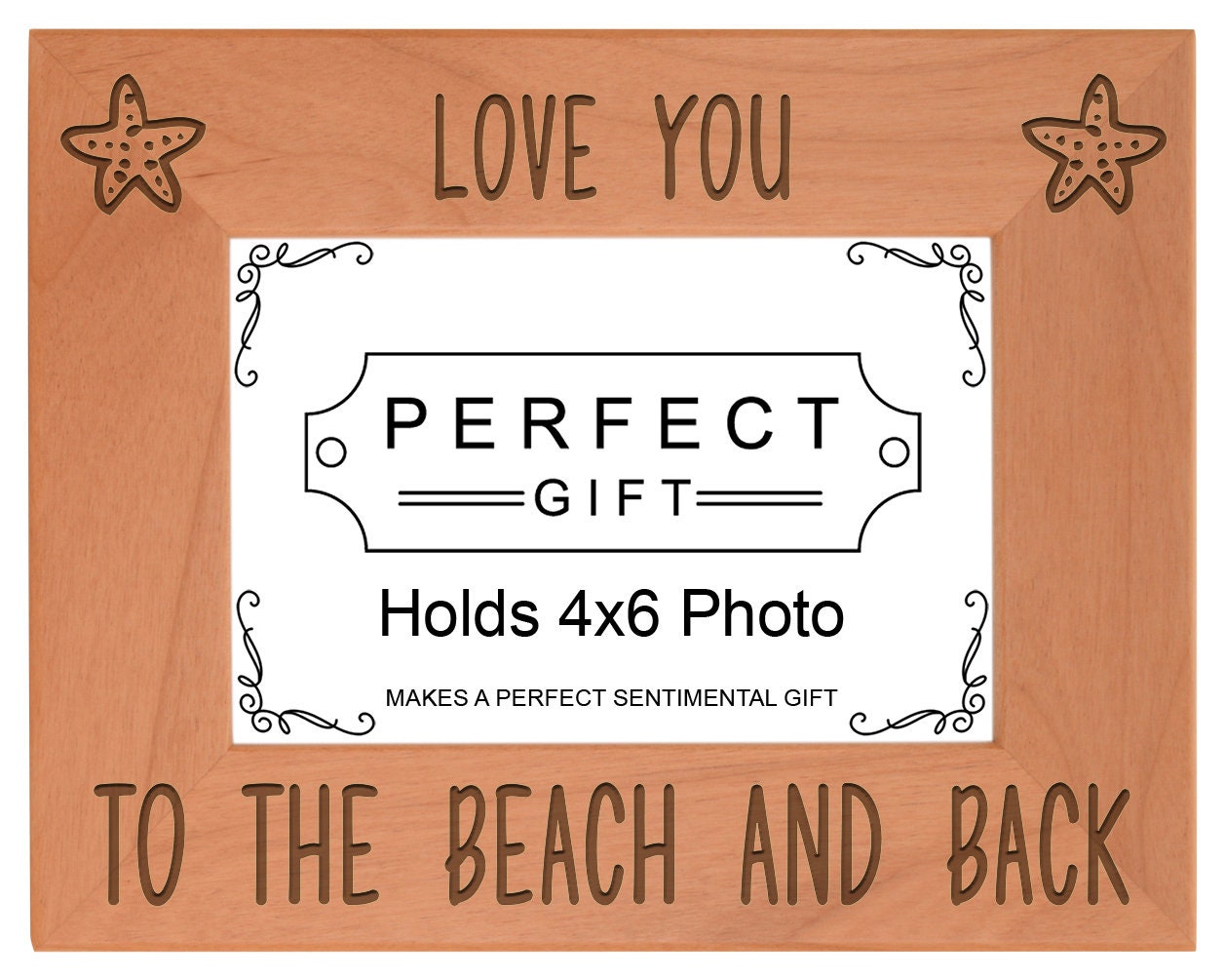 ThisWear Anniversary Gifts for Boyfriend Love You More Wood Laser 4x6  Landscape Picture Frame 