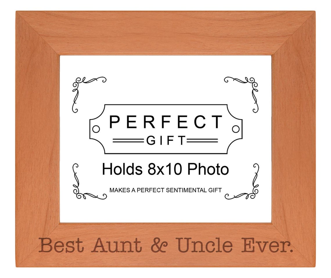 Aunt & Uncle Gifts Best Aunt and Uncle Ever Engraved Wood