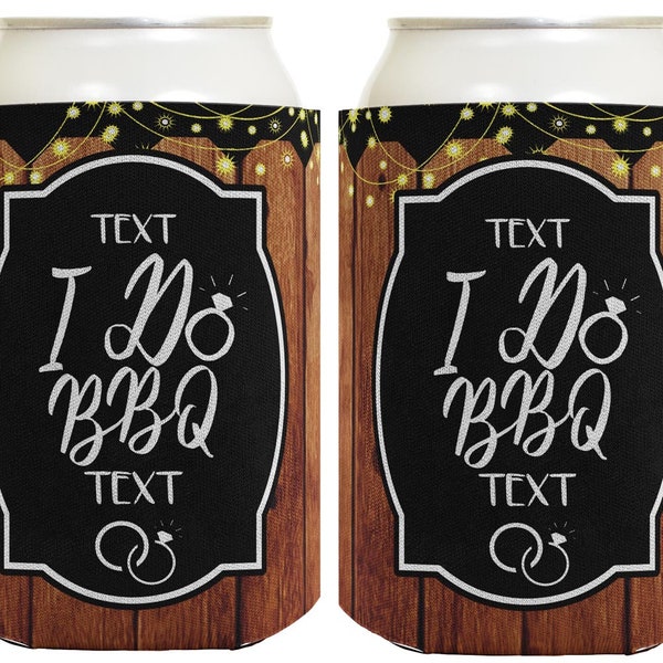 Wedding Reception Wedding Party Favors I Do BBQ With Custom Text Seltzer Slim Can Drink Can Thermocoolers