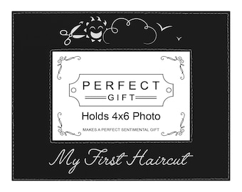 My First Haircut 4x6 Leatherette Photo Frame