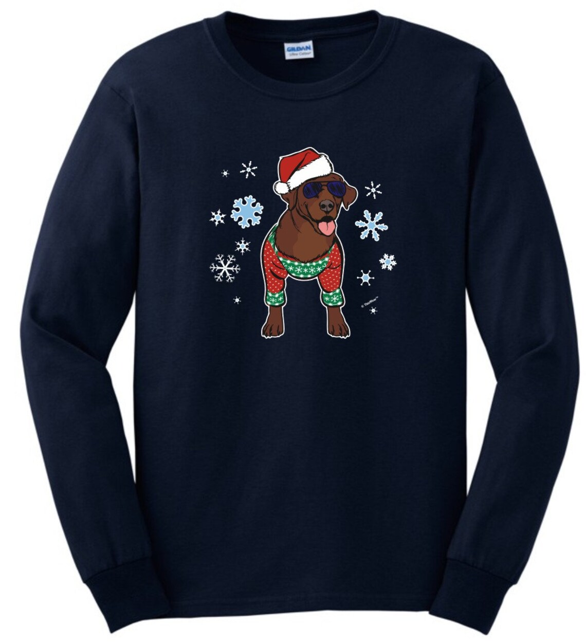 Christmas Clothes Chocolate Labrador in Christmas Sweater Dog Etsy