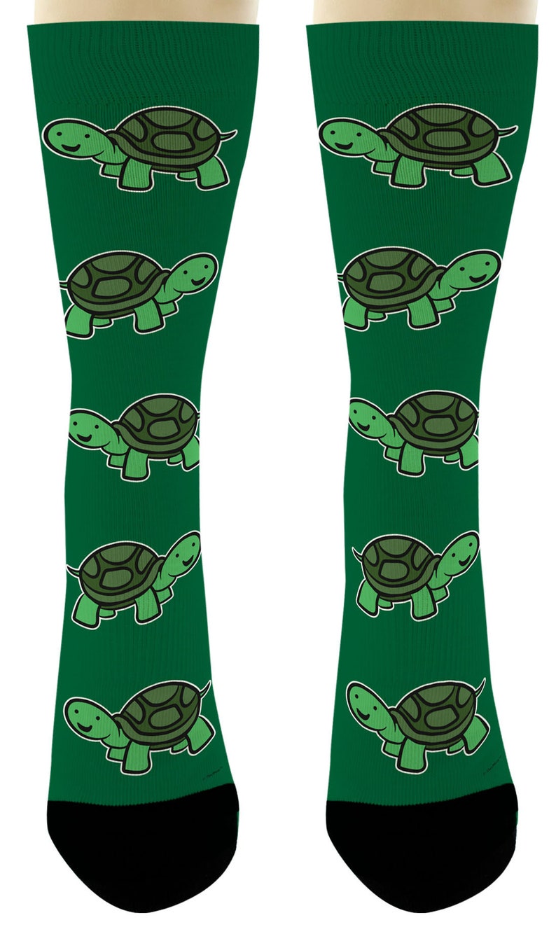 Unisex Novelty Socks Happy Turtle Socks Turtle Themed Gifts Etsy