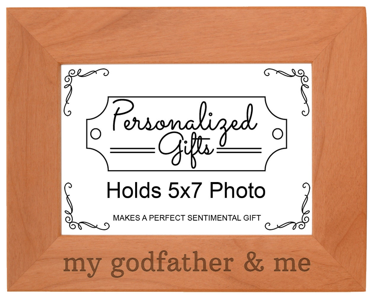 Godfather Picture Frame Godfather & Me Godparent Gifts Etsy
