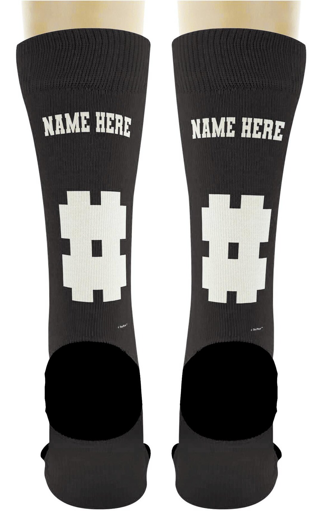Custom Crew Socks Your Name & Number Here Sport Team Personalized