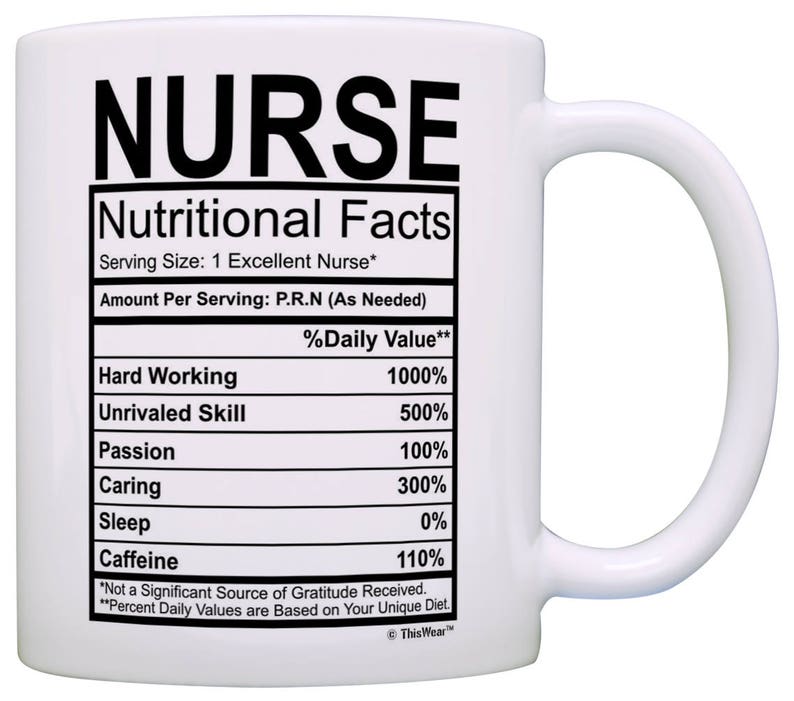 Nurse Gifts Nurse Nutritional Facts Label Nursing Gag Gift Etsy