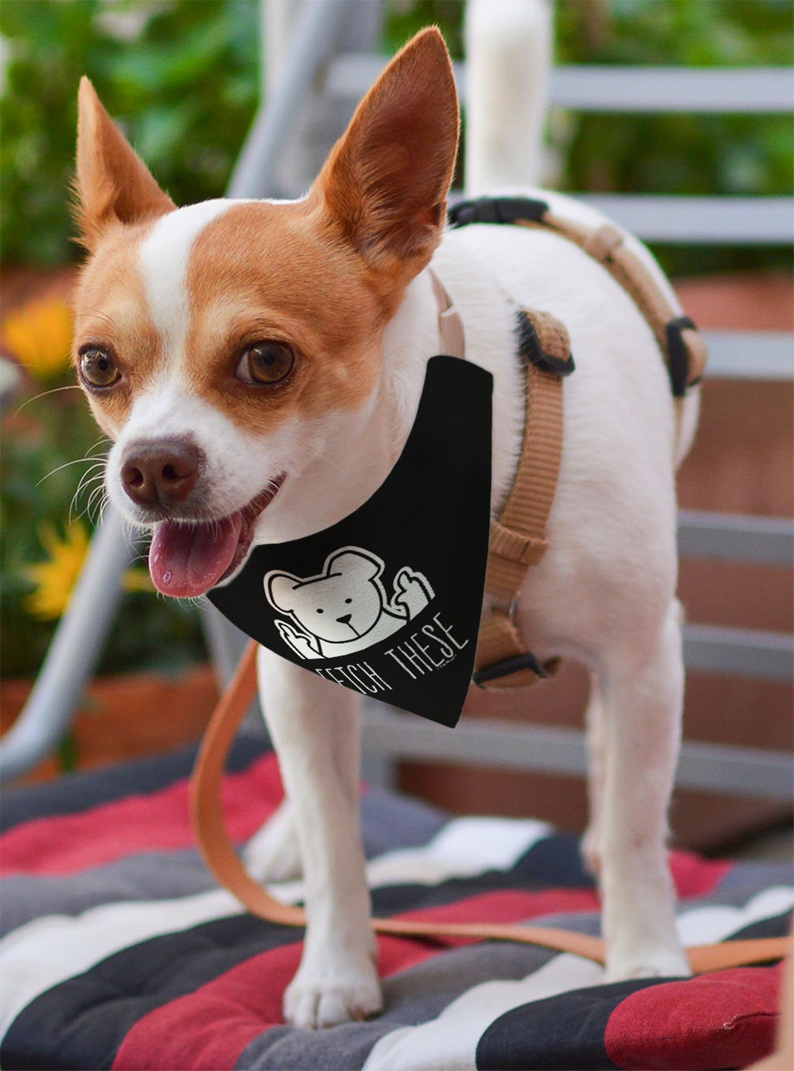 Funny Dog Accessories Fetch These Middle Finger Dog Bandana Etsy