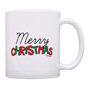 Merry Christmas Mug, Gift For Christmas, Holiday Mug, Christmas Mug, 11oz or 15oz Ceramic Coffee Mug Set