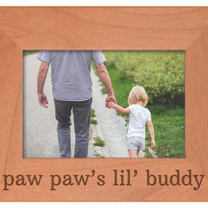 Paw Paw Gifts Paw Paw&#39;s Lil&#39; Buddy Laser Engraved Wood Frame
