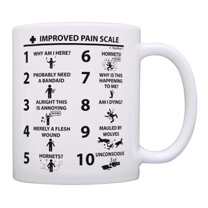 Funny Nurse Gifts Improved Pain Scale Medic Gift RN Gifts for Graduation Nurse Mug Nurse 11oz Coffee Cup - M11- 3567
