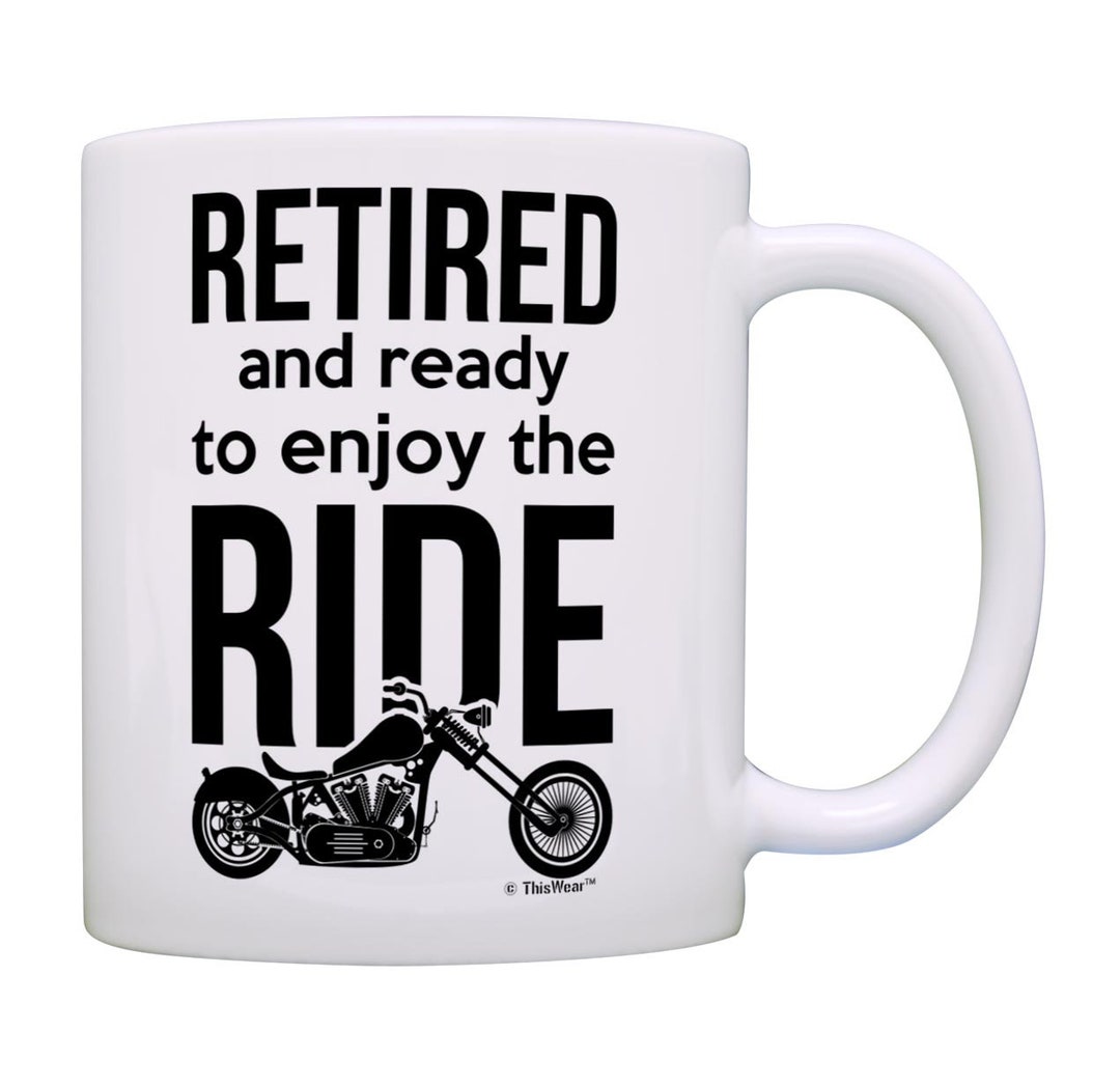 Retired Rocker Mug Retirement Mug, Farewell Gift for Retirement, Biker Retirement Mug ...