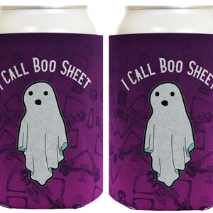 Halloween Can Cooler, I Call Boo Sheet Can Cooler, Ghost Halloween, Halloween Can Coolies, Slim Can Cooler, Funny Halloween Gift