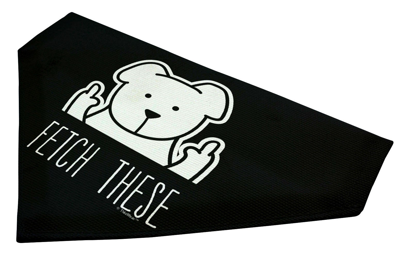 Funny Dog Accessories Fetch These Middle Finger Dog Bandana Etsy