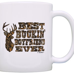 Hunter Boyfriend Gifts Best Buckin&#39; Boyfriend Ever Couples Gifts Anniversary Gifts Boyfriend Mug Coffee Cup - M11-0279