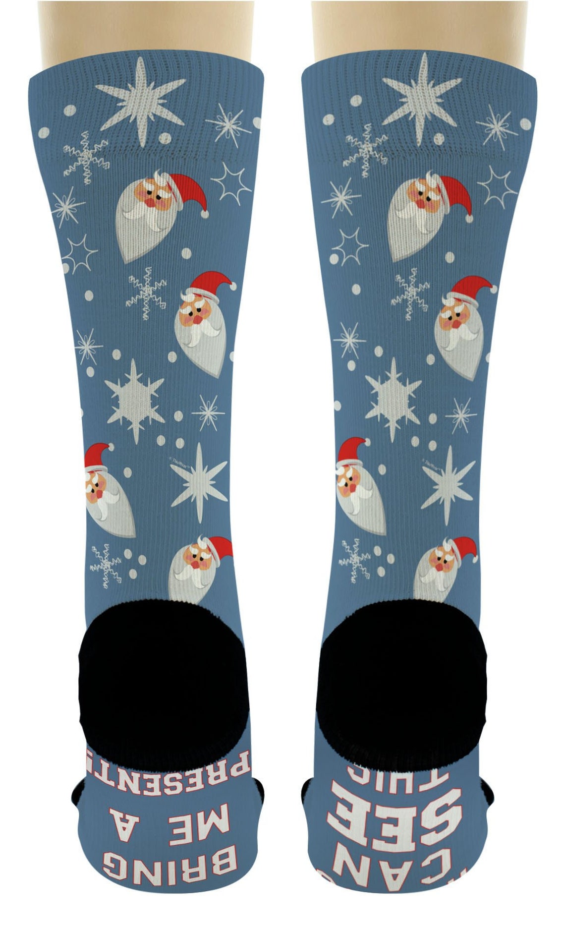 Funny Christmas Socks If You Can See This Bring Me A Present Etsy