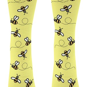 Unisex Novelty Socks Bumble Bee Socks Honey Bee Themed Gift for Bee Lovers Novelty Crew Socks image 2