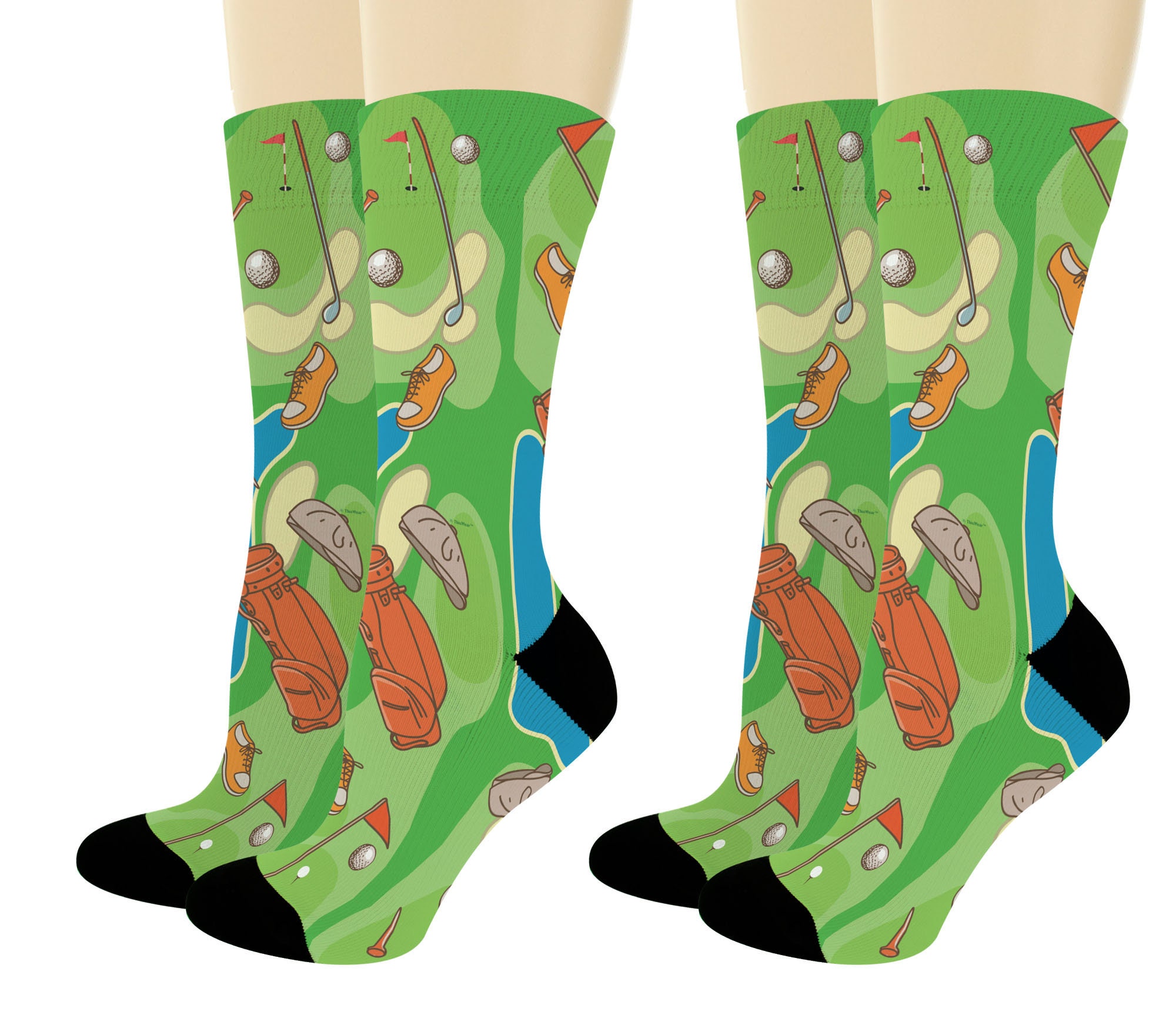 Golfing Gifts Golfing Theme Socks Golf Course Socks Lucky Etsy