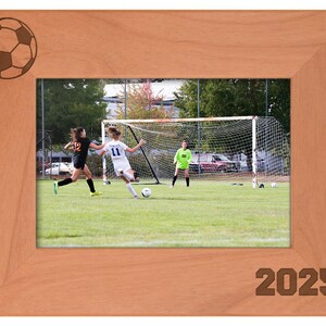 Sports Frame Soccer Frame Soccer 2025 Photo Frame Soccer Team Wood Engraved 4x6 5x7 8x10 Picture Frame
