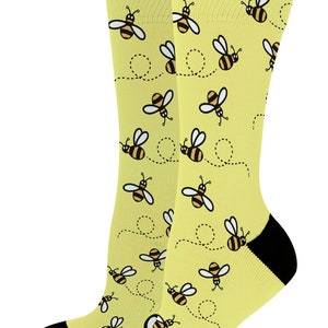 Unisex Novelty Socks Bumble Bee Socks Honey Bee Themed Gift for Bee Lovers Novelty Crew Socks image 3