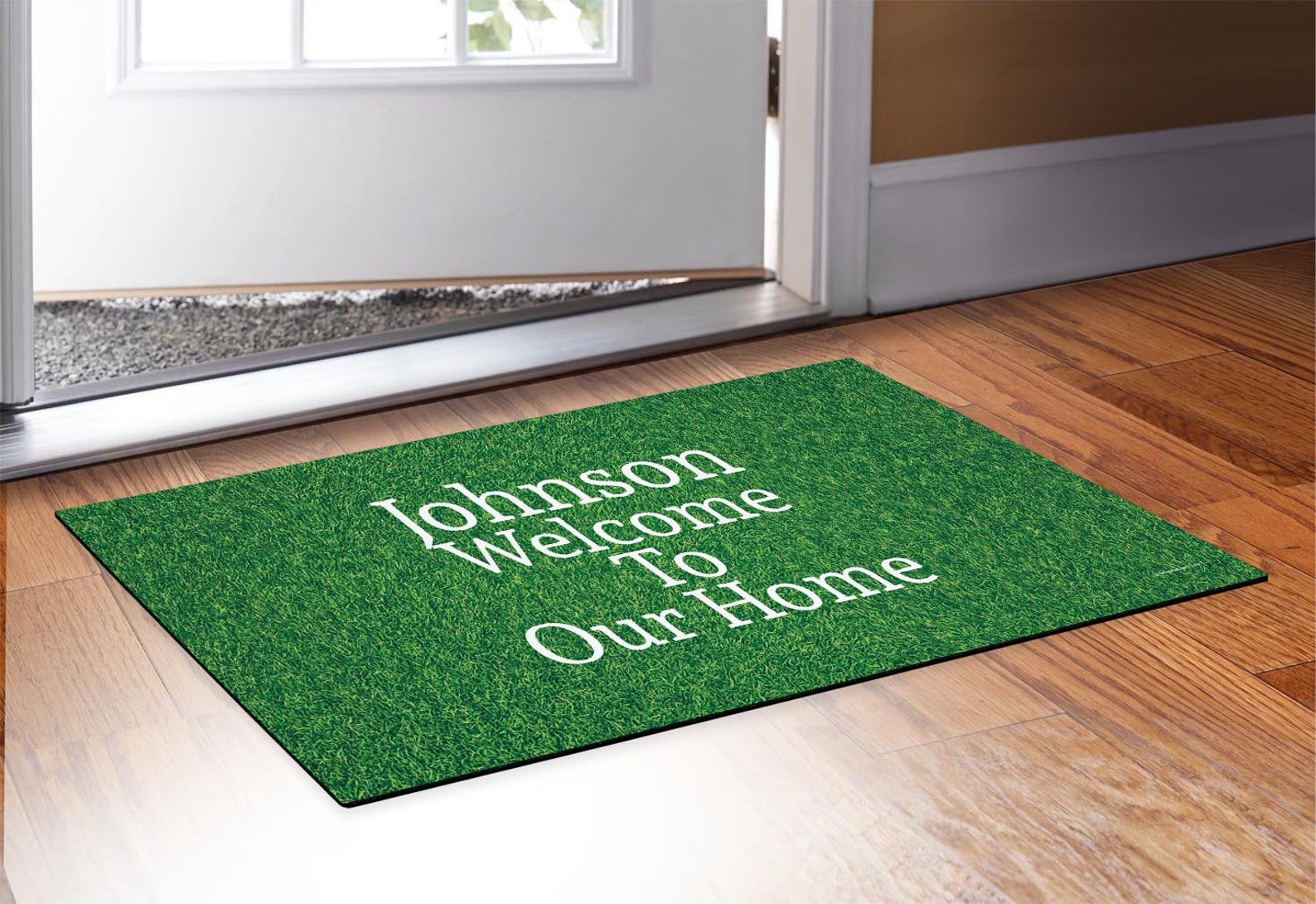 Personalized Mat with Custom Text Simulated Grass Etsy