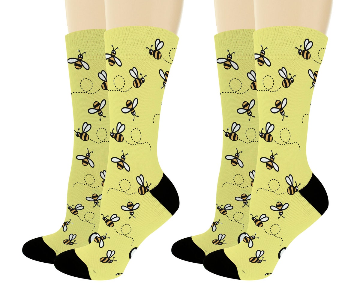 Unisex Novelty Socks Bumble Bee Socks Honey Bee Themed Gift Etsy España