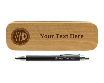 Personalized Ink Pen and Case: Personalized Architects Gifts, Laser Engraved