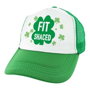 St Patrick&#39;s Day Fit Shaced Hat, St Patrick&#39;s Day Hat, St Patrick&#39;s Day Trucker Hat, Snapback Style Trucker Hat