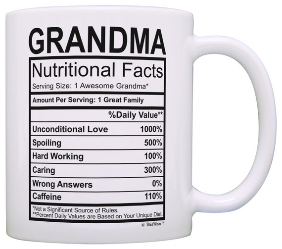 ThisWear Funny Mom Birthday Gifts Mom Nutritional Facts Mug 1