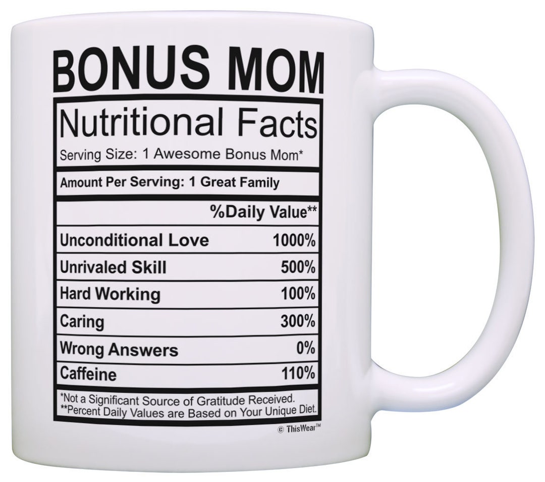 ThisWear Funny Mom Birthday Gifts Mom Nutritional Facts Mug 1