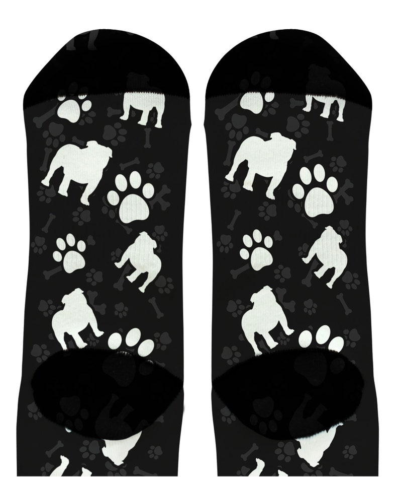 English Bulldog Socks for Dog Lovers American Bulldog Paw Etsy