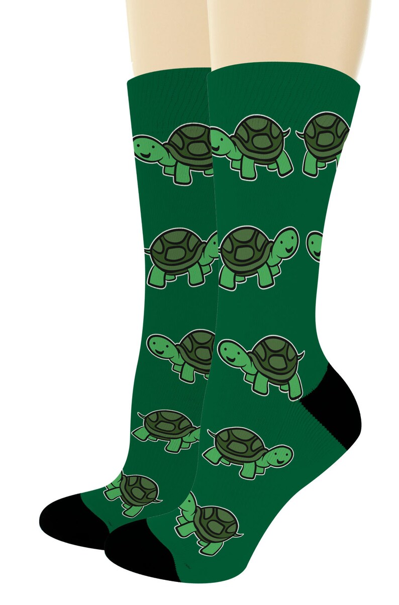 Unisex Novelty Socks Happy Turtle Socks Turtle Themed Gifts Etsy