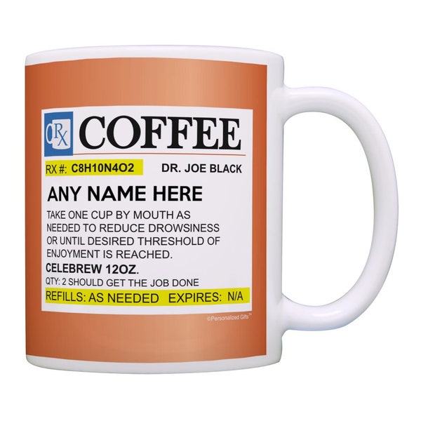 Prescription Coffee Mug Etsy