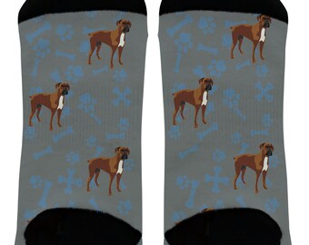 Dog Themed Boxer Lovers Gifts Novelty Crew Socks