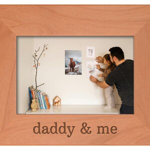Dad Photo Frame, Daddy and Me Photo Frame, Custom Photo Frame, Photo Frame for Dad, Wood Engraved Picture Frame