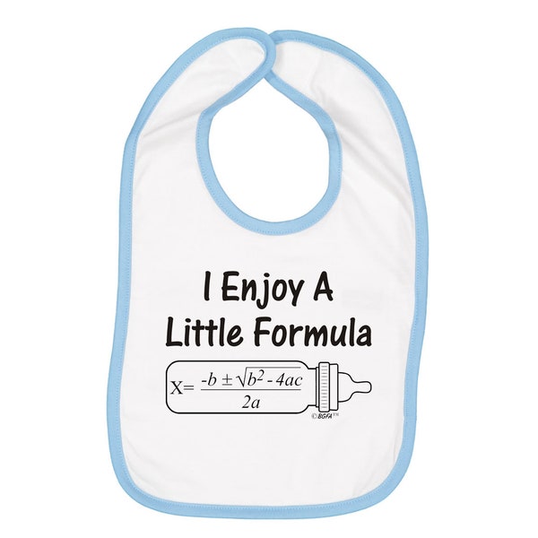 Math Nerd Baby Gifts for All I Enjoy a Little Formula Bib - IN-SC007