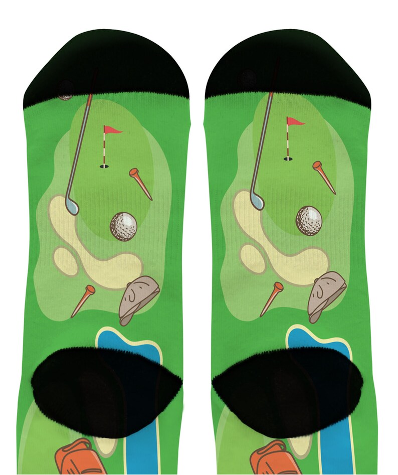 Golfing Gifts Golfing Theme Socks Golf Course Socks Lucky Etsy