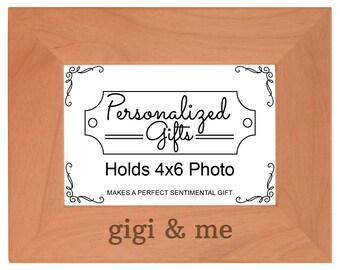 Gigi Gifts Gigi & Me Laser Engraved Wood Frame