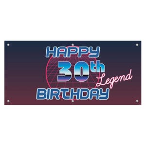 30th Birthday Banner Milestone Happy 30th Birthday Legend Small Vinyl Banner