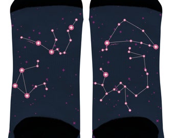 Astronomy Gifts Constellation Socks Starry Space Socks Galaxy Theme Patterned Novelty Crew Socks- CSK-0020