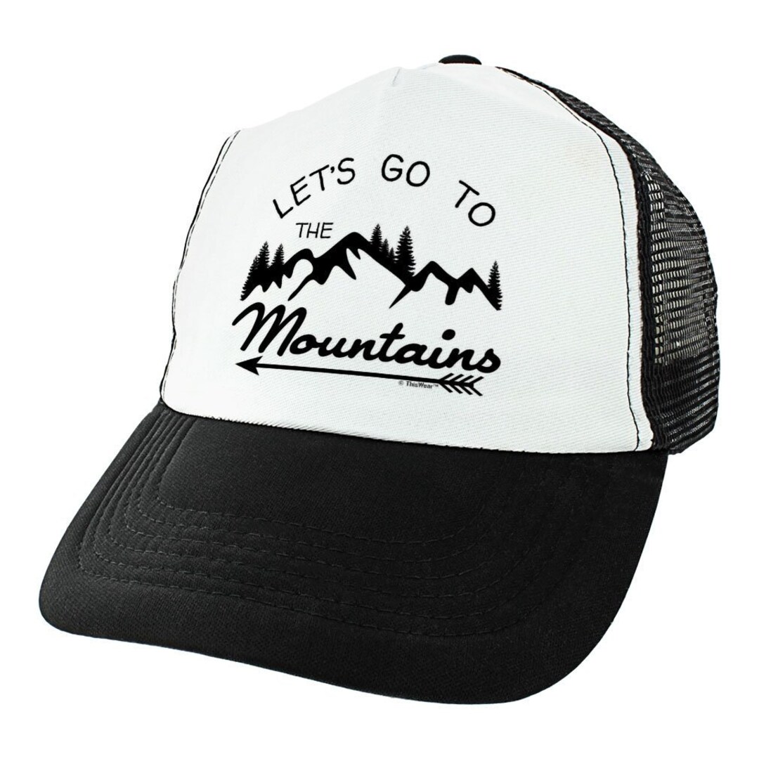 Hiking Camping Gifts Let's Go to the Mountains Hat Outdoor Etsy