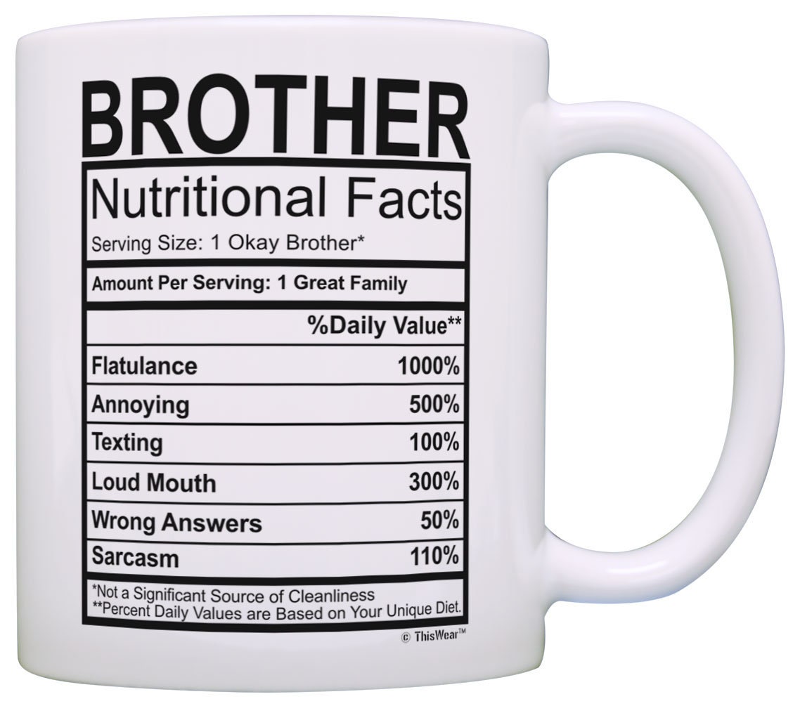 ThisWear Funny Mom Birthday Gifts Mom Nutritional Facts Mug 1 Awesome Mom  Cup 15oz Coffee Mug