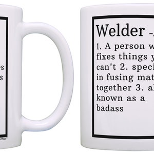 Tasse Humoristique Soudeur - Tarifs Horaires - Céramique Blanche (Neuve)