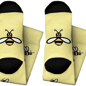 Unisex Novelty Socks Bumble Bee Socks Honey Bee Themed Gift for Bee Lovers Novelty Crew Socks image 5