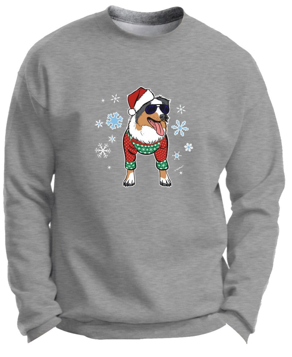 Funny Christmas Clothes Australian Shepherd in a Christmas Etsy