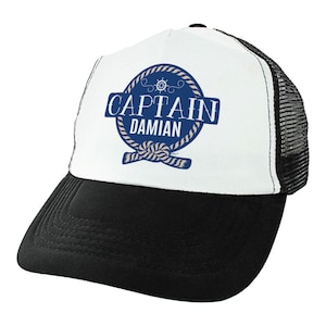 Boat Captain with Your Name Personalized Trucker Hat