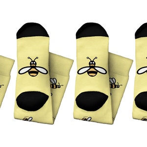 Unisex Novelty Socks Bumble Bee Socks Honey Bee Themed Gift for Bee Lovers Novelty Crew Socks image 6