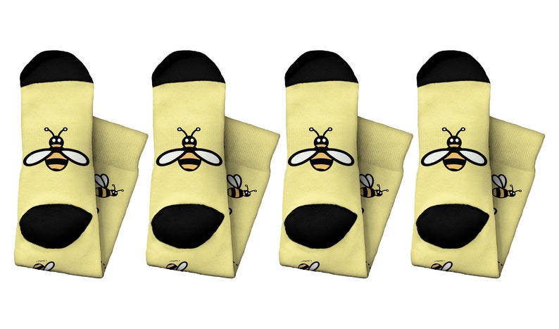 Unisex Novelty Socks Bumble Bee Socks Honey Bee Themed Gift for Bee Lovers Novelty Crew Socks image 6