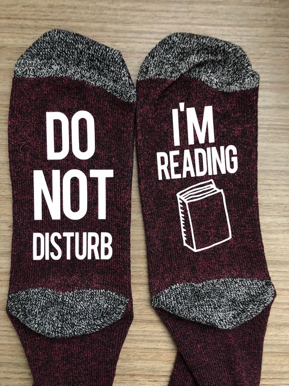 Customizable Socks Do Not Disturb I'm Reading SALE Buy 2 | Etsy